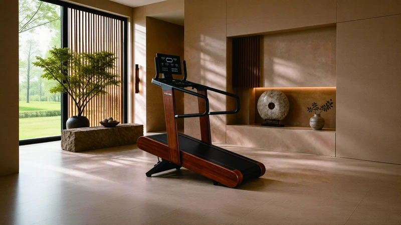 VIKON wood-finish treadmill